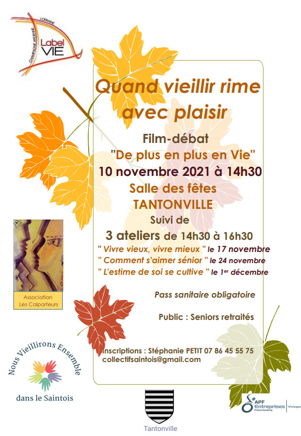 Le Collectif "Vieillir Ensemble dans le Saintois" vous invite à vieillir avec plaisir! Le Collectif "Vieillir Ensemble dans le Saintois" vous invite à vieillir avec plaisir!