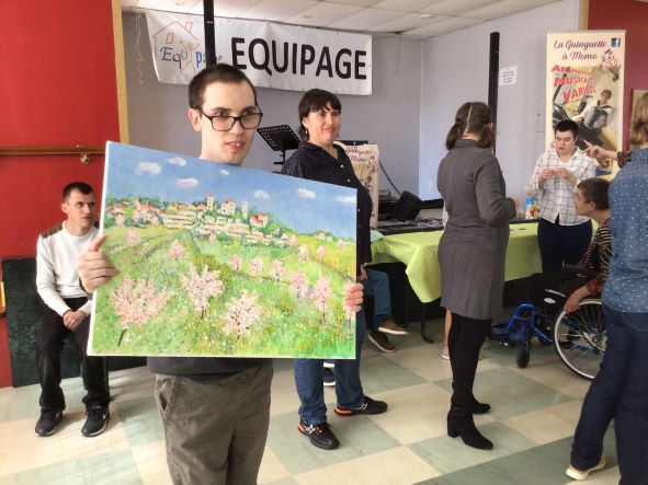 Un tableau présenté par un résident Un tableau présenté par un résident