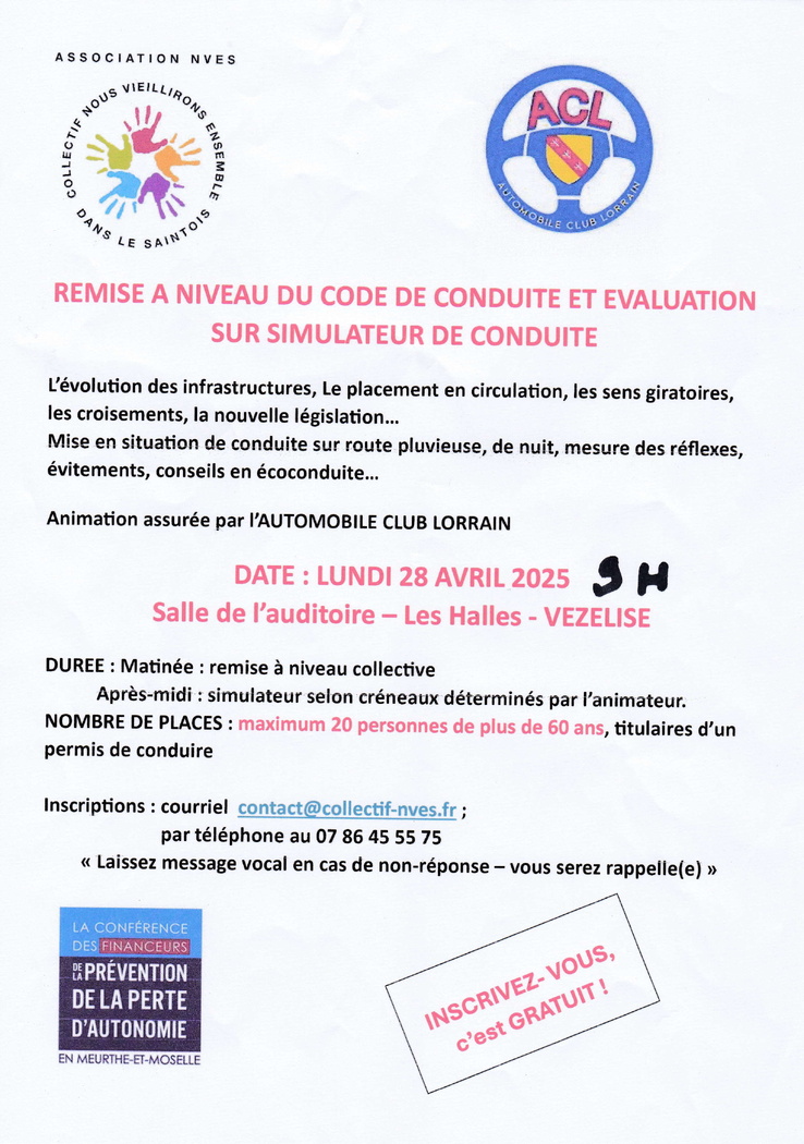 Remise à niveau du code de la route et évaluation sur simulateur de conduite