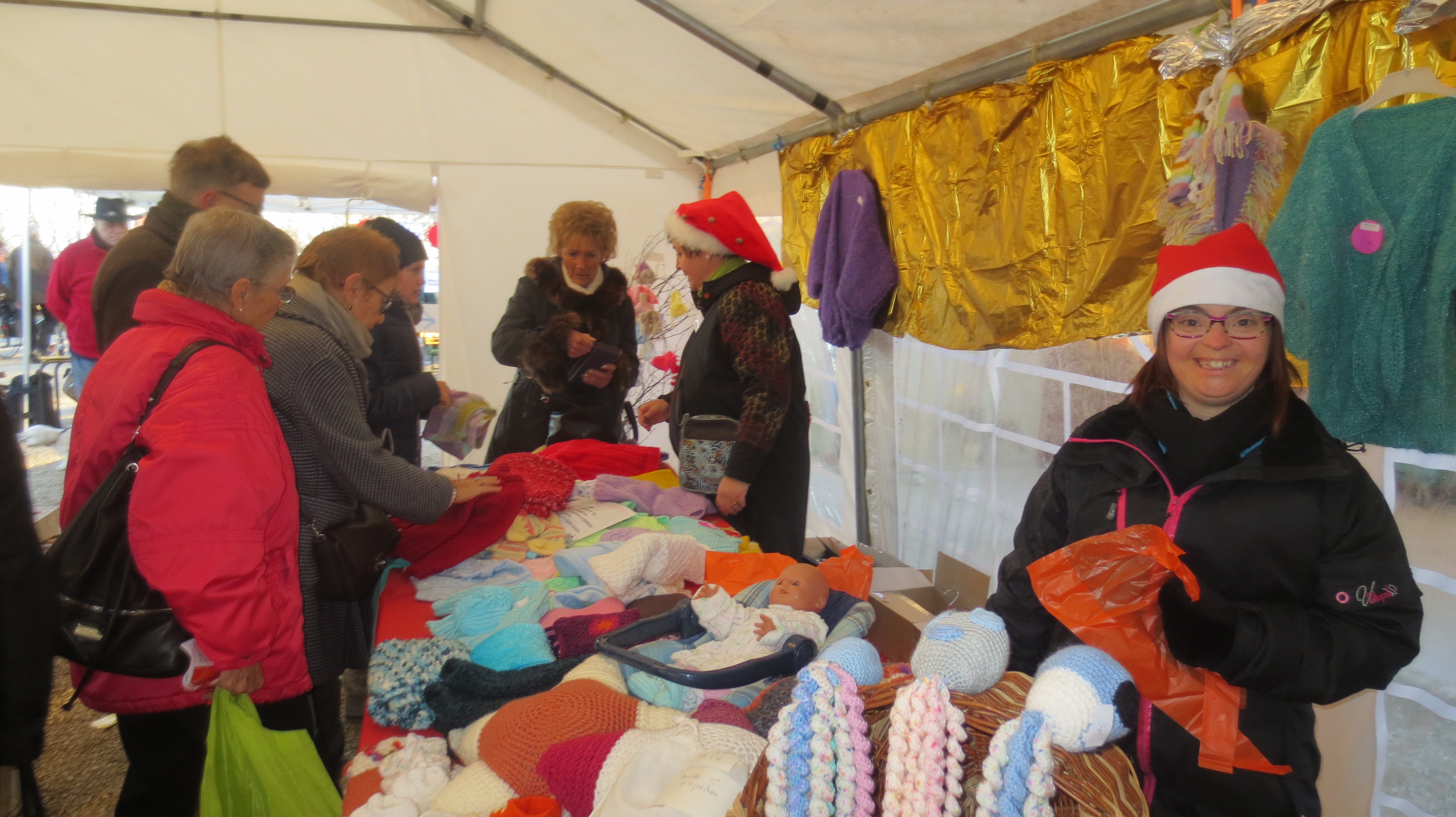 Marché de Noël lumineux