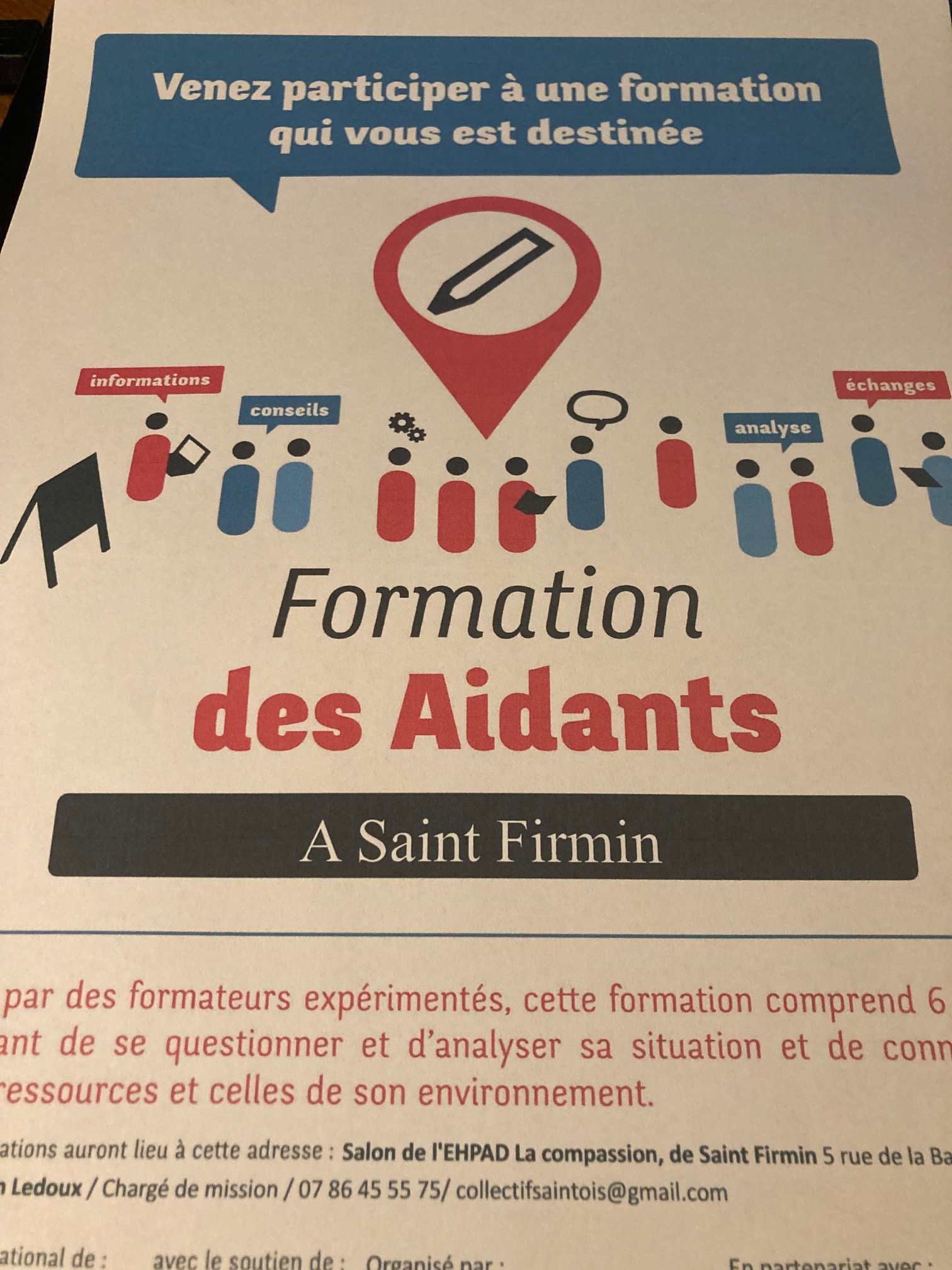 Retrouvez l'affiche de la formation dans les lieux publics