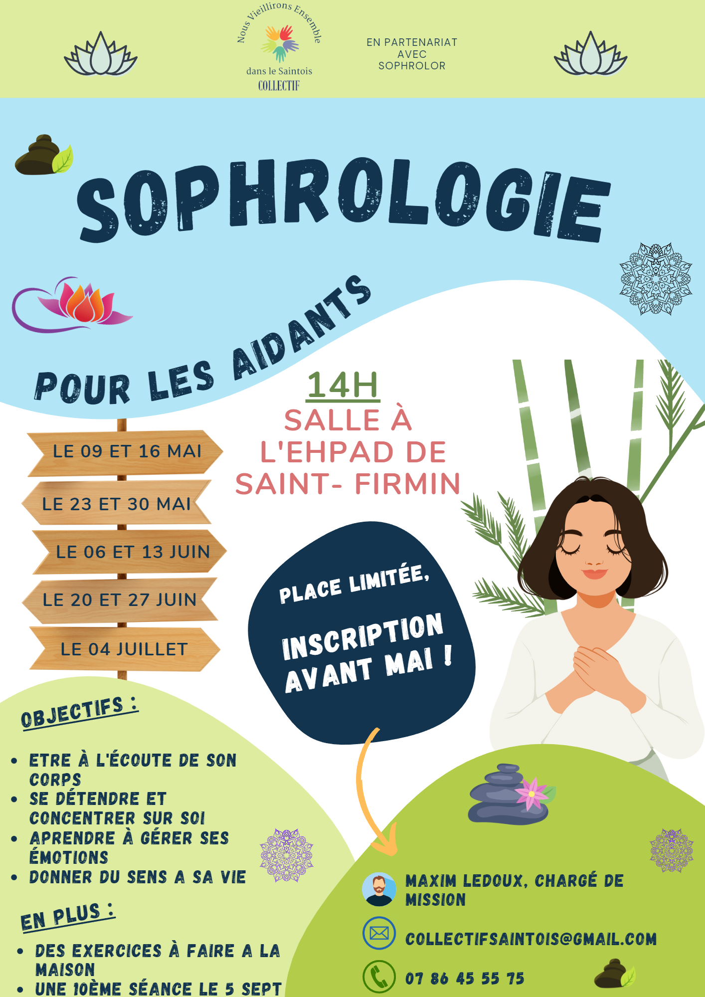 Mai-juin :  session sophrologie