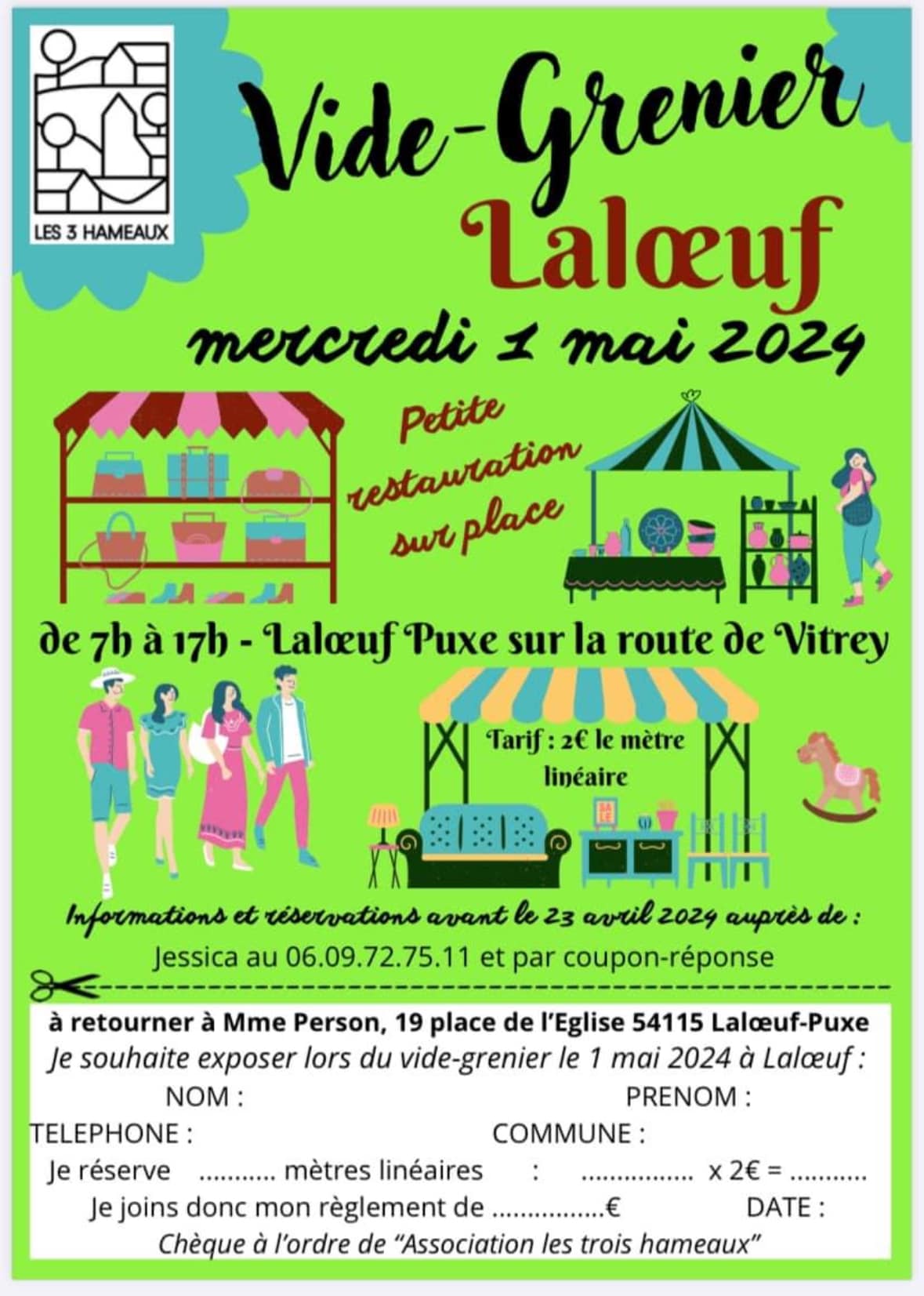 Vide greniers à Laloeuf le 1er mai 2024 Vide greniers à Laloeuf le 1er mai 2024